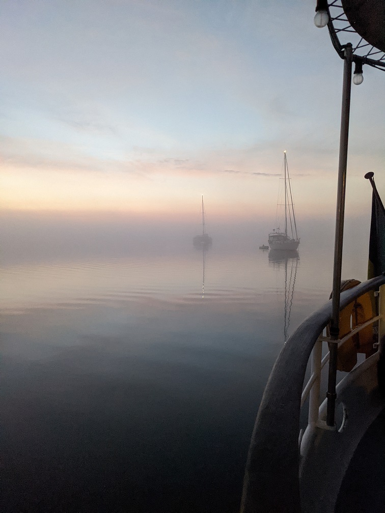 Charleston at anchor